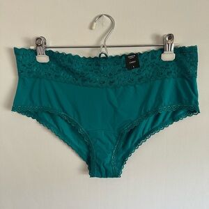 Torrid Size 1  Mid Rise Hipster Lace Trim Panty in Baltic